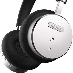 BOHM Wireless On-ear Noise Canceling Headphones Black Silver